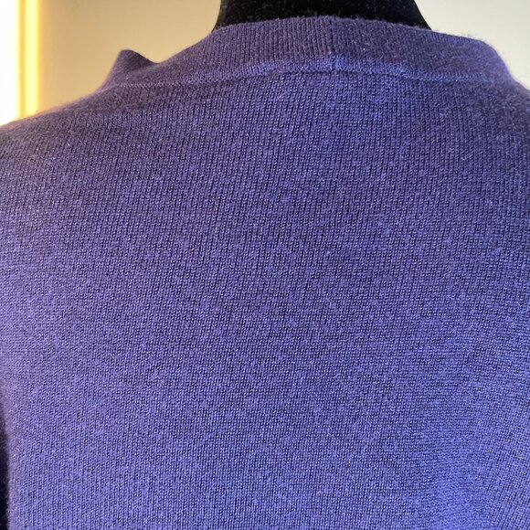 Chico's -Beautiful, Elegant, Chic Purple Sequined Embellished Sweater - Picture 6 of 14